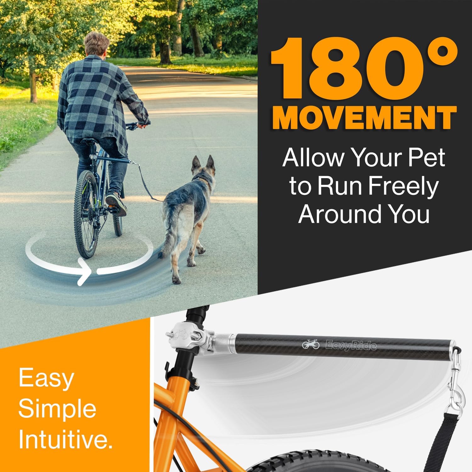 180° Rotating Dog Bike Leash