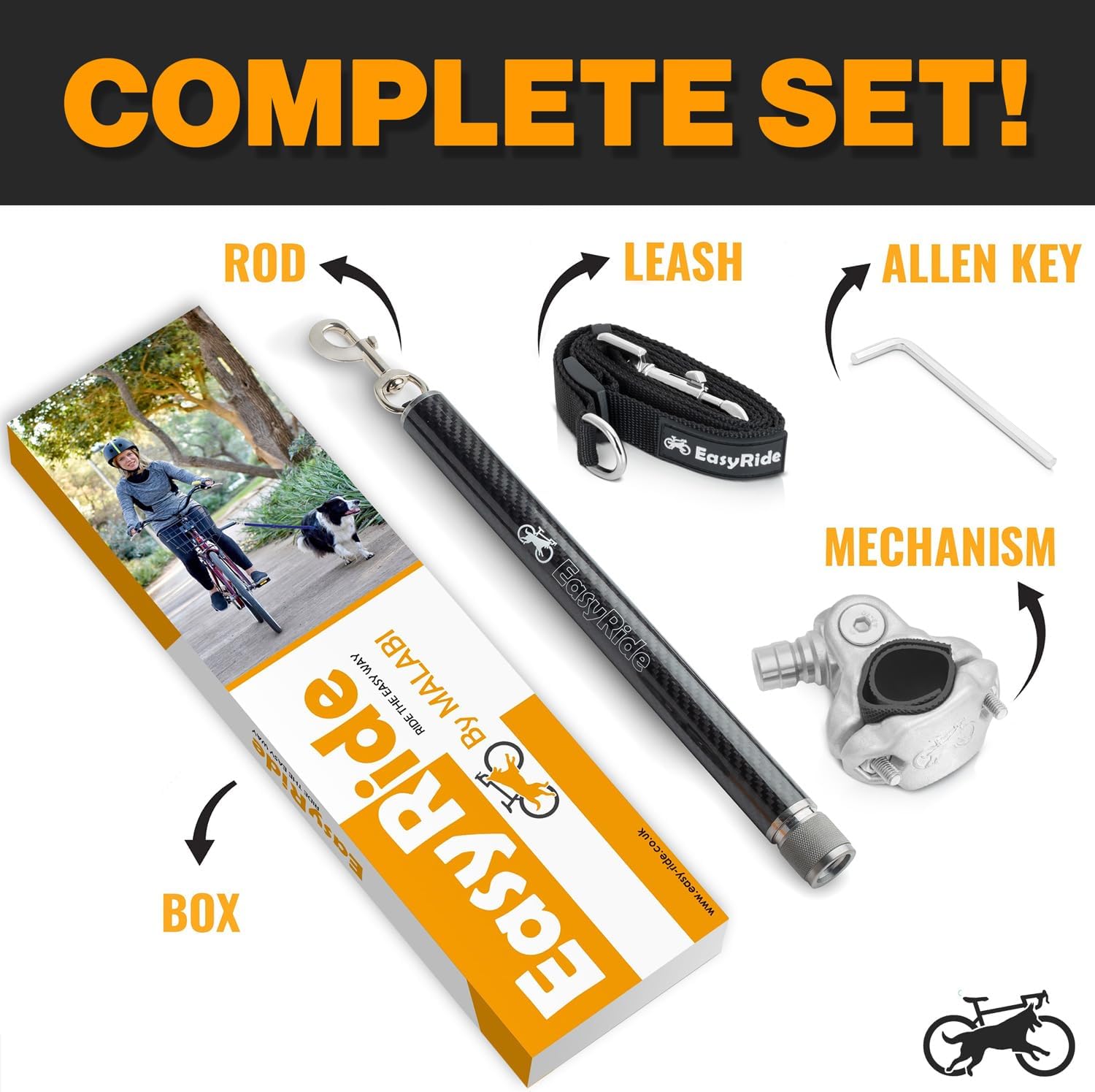 180° Rotating Dog Bike Leash